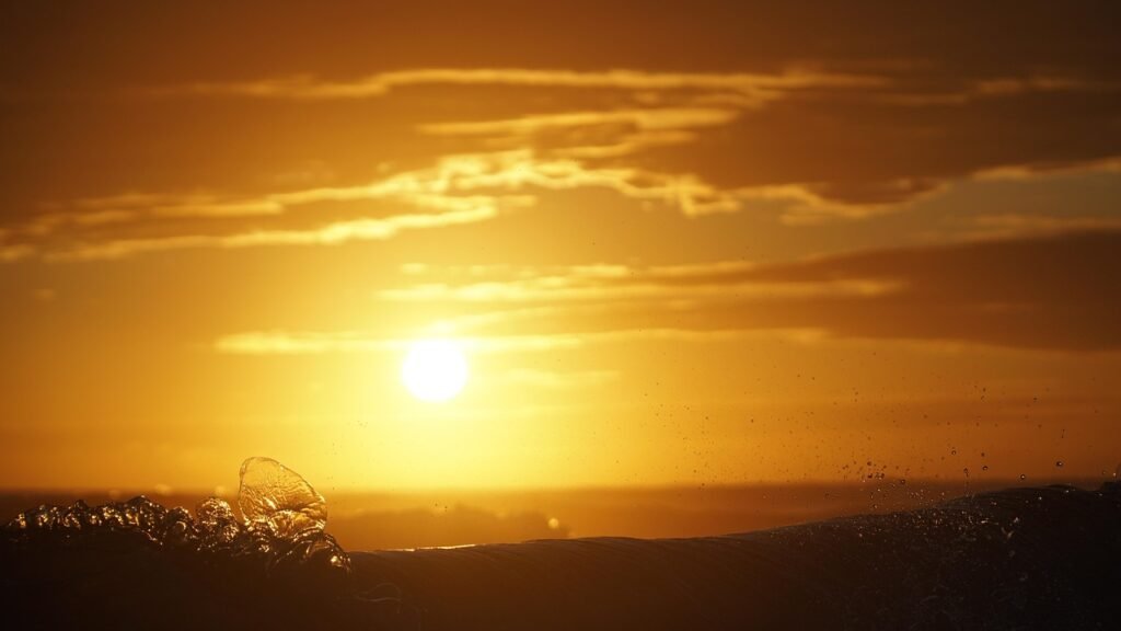 sunset, sol, atardecer, mar, nature, sea, clouds, olas marinas, ocean, sun, yellow, vacations